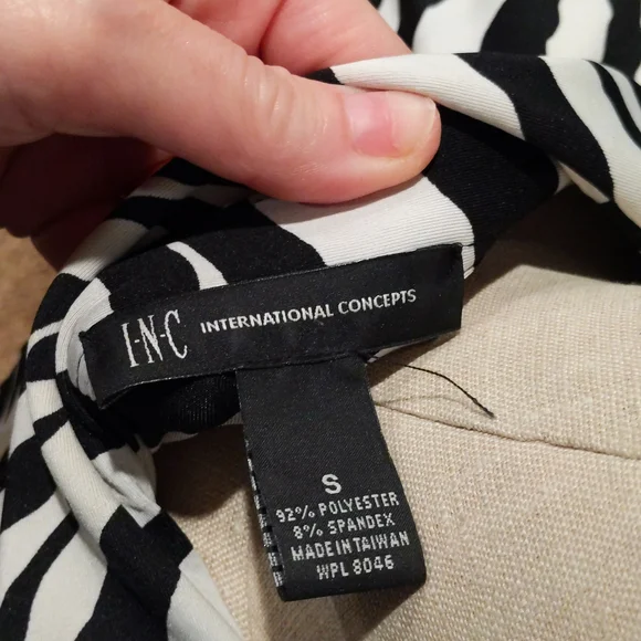 Long sleeve shirt dress INC small zebra print - Picture 5 of 5